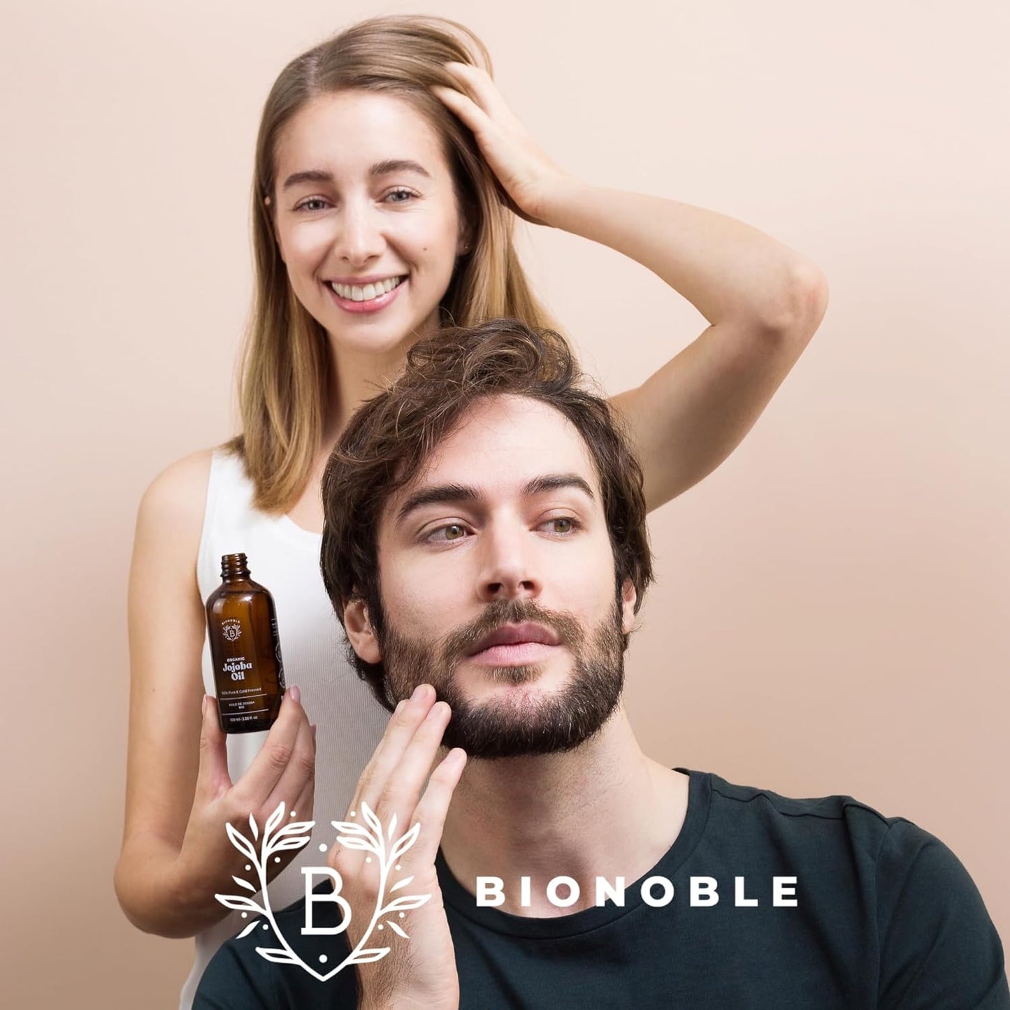 Aceite De Jojoba Orgánico 50Ml 100% Puro, Natural Y Prensado En Frío - Rostro, Cuerpo, Cabello, Barba, Uñas - Vegano Y Cruelty Free - Jojoba Oil - Botella De Vidrio + Pipeta + Bomba.