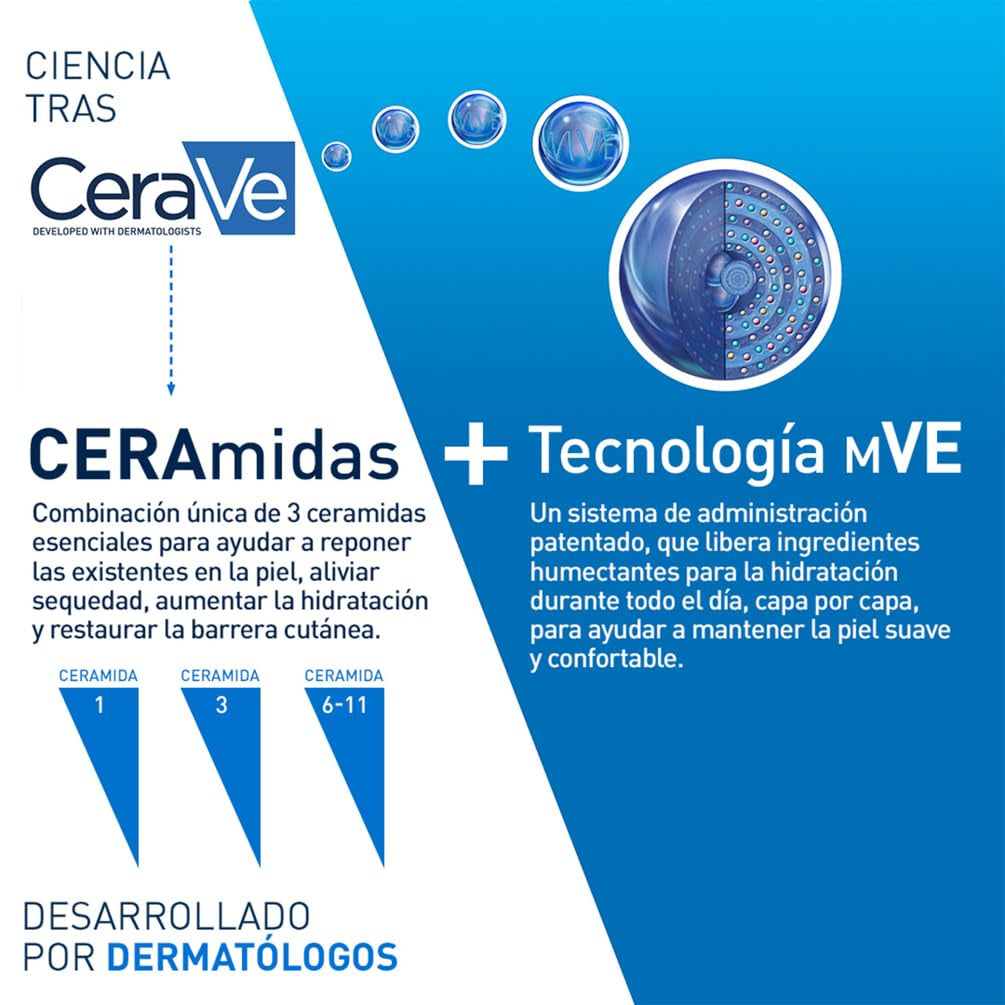 Cerave, Gel SA Limpiador Espumoso Anti-Rugosidades, Para Piel Seca, Rugosa E Irregular, Limpia Suavemente Y Exfolia, Enriquecido Con Ceramidas Esenciales, Ácido Salicílico Y Ácido Hialurónico, 562Ml