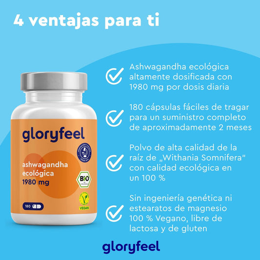 Ashwagandha Cápsulas BIO - 1980Mg Por Dosis Diaria (660Mg Por Cápsula) - Auténtica Baya Del Sueño De La India - 180 Cápsulas Withania Somnifera - Vegano, Sin Aditivos Y Probada En Laboratorio